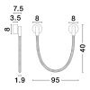 Nástěnné LED světlo Nova Luce Ilane 95 cm
