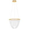 Zlaté kovové závěsné LED světlo Nova Luce Valentin 52 cm