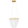 Zlaté kovové závěsné LED světlo Nova Luce Valentin 52 cm