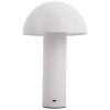 Bílá kovová nabíjecí stolní LED lampa Fungus