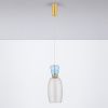 Šedo-modré skleněné závěsné LED světlo Nova Luce Pluma 15 cm -fv-interier-25