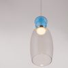 Šedo-modré skleněné závěsné LED světlo Nova Luce Pluma 15 cm -fv-interier-25