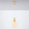 Žluto-zelené skleněné závěsné LED světlo Nova Luce Pluma 15 cm -fv-interier-25