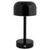 Černá kovová nabíjecí stolní LED lampa Jem