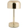 Zlatá kovová nabíjecí stolní LED lampa Jem
