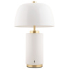 Bílá kovová nabíjecí stolní LED lampa Reya