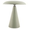 Světle zelená kovová nabíjecí LED lampa Poppy