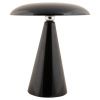 Černá kovová nabíjecí LED lampa Poppy