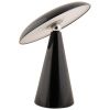 Černá kovová nabíjecí LED lampa Poppy