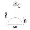 Bílé závěsné světlo Nova Luce Starla 50 cm