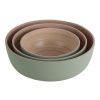 Set tří zelených bambusových misek Pura 20/25/30 cm