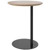 Dubový odkládací stolek Pillar 45 cm s černou podnoží