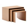 Set tří dubových odkládacích stolků Kave Home Litto