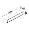 Černé kovové venkovní nástěnné LED světlo Nova Luce Nova 50 cm