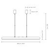 Černo-zlaté kovové závěsné LED světlo Hazel 100 cm