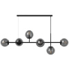 Černé kovové závěsné světlo Orb 115 cm