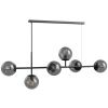 Černé kovové závěsné světlo Orb 115 cm