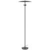 Černá kovová stojací LED lampa Reflection 140,5 cm