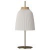 Opálově bílá skleněná stolní lampa Campa