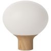 Opálově bílá skleněná stolní lampa Acorn 32 cm