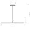 Stříbrné kovové závěsné LED světlo Omni 74 cm