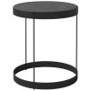Tmavě šedý mramorový konferenční stolek Drum 40 cm