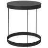 Tmavě šedý mramorový konferenční stolek Drum 40 cm