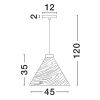 Dřevěné závěsné světlo Nova Luce Elysian 45 cm