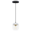 Bílo-zlaté skleněné závěsné stínidlo Acorn 14 cm