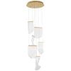 Zlaté závěsné LED světlo Nova Luce Siderno 48 cm