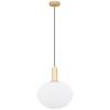 Bílo-zlaté skleněné závěsné světlo Nova Luce Allen 32 cm