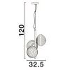Bílo-zlaté skleněné závěsné světlo Nova Luce Allen 32,5 cm