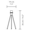 Černá kovová podstava ke stínidlům UMAGE Tripod 36 cm
