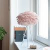 Červené závěsné stínidlo Eos z pravých husích per 35 cm -fv-interier-25