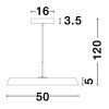 Zelené kovové závěsné LED světlo Nova Luce Vetro 50 cm
