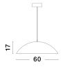 Bílé kovové závěsné LED světlo Nova Luce Glim 60 cm