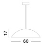Černé kovové závěsné LED světlo Nova Luce Glim 60 cm