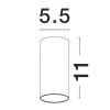 Bílé kovové bodové venkovní LED světlo Nova Luce Ceci 11 x 5,5 cm