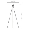 Stříbrná kovová podstava ke stínidlům UMAGE Tripod 109 cm