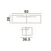 Černé kovové stropní LED světlo Nova Luce Clea 92 cm