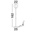 Skleněná stojací LED lampa Nova Luce Gi 162 cm