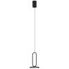 Černé závěsné LED světlo Nova Luce Gea 13 cm