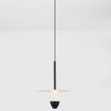 Černobílé kovové závěsné LED světlo Nova Luce Luet 26 cm -fv-interier-25
