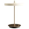 Bílo-zlatá kovová stolní LED lampa Asteria