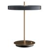 Šedo-zlatá kovová stolní LED lampa Asteria