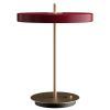 Červeno-zlatá kovová stolní LED lampa Asteria