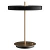 Černo-zlatá kovová stolní LED lampa Asteria