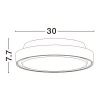 Černé kovové venkovní stropní LED světlo Nova Luce Sky 30 cm