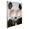 Černo-zlatý obraz Richmond Panda 130 x 118 cm