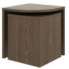 Set dvou hnědých dřevěných odkládacích stolků Karup Design Combine
